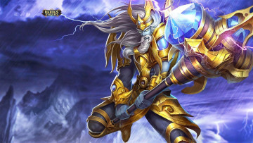 обоя видео игры, heroes evolved, воин, булава, магия