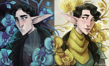 Картинка фэнтези эльфы орхидеи