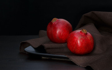 Картинка еда гранат тарелка гранаты салфета