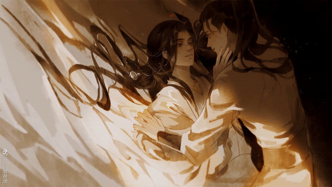 Обои картинки фото аниме, jianghu ye yu , artbook, парни