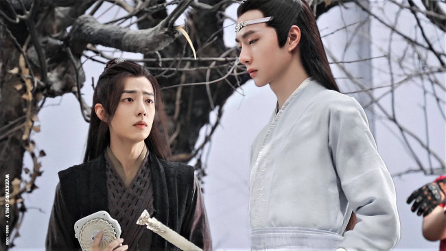 Обои картинки фото разное, знаменитости, ван, ибо, сяо, чжань, костюмы, съемки