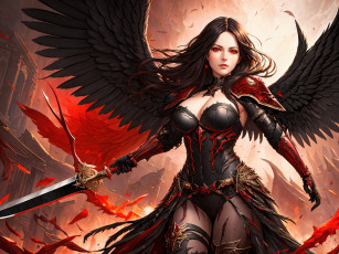 Картинка фэнтези ангелы нейросети графика нейроарт ai art нейронные сети рисунки нейро искусство