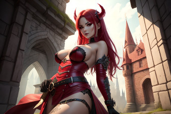 Картинка фэнтези демоны нейросети графика нейроарт ai art нейронные сети рисунки нейро искусство