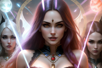 Картинка фэнтези девушки нейросети графика нейроарт ai art нейронные сети рисунки нейро искусство