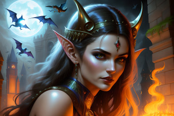 Картинка фэнтези эльфы нейросети графика нейроарт ai art нейронные сети рисунки нейро искусство