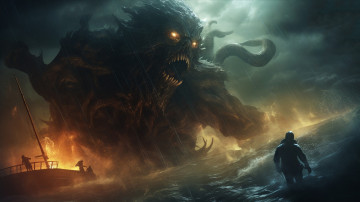 Картинка фэнтези существа нейросети графика нейроарт ai art нейронные сети рисунки нейро искусство