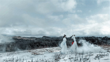 Картинка девушки -+креатив +косплей образы костюмы снег