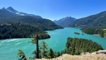 Картинка diablo+lake north+cascades природа реки озера diablo lake north cascades