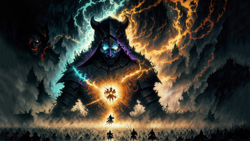 Картинка фэнтези демоны нейросети графика нейроарт ai art нейронные сети рисунки нейро искусство