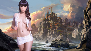 Картинка фэнтези девушки нейросети графика нейроарт ai art нейронные сети рисунки нейро искусство