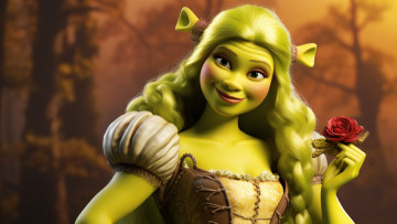 обоя рисованное, кино,  мультфильмы, нейросети, графика, нейроарт, ai, art, нейронные, сети, рисунки, нейро, искусство, шрекообразная, барби