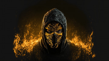 Картинка видео+игры mortal+kombat нейросети графика нейроарт ai art нейронные сети рисунки нейро искусство mortal kombat scorpion