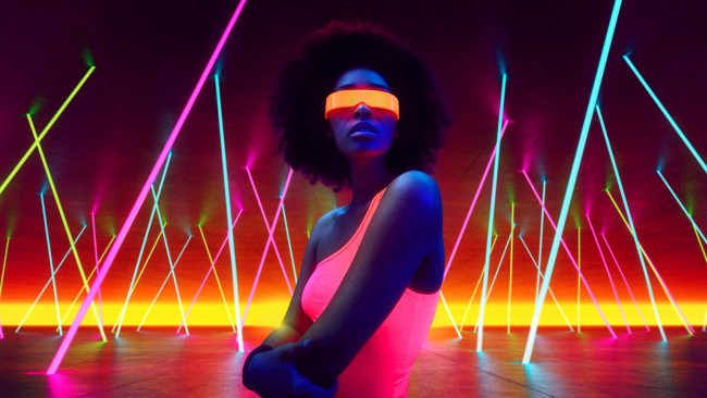 Обои картинки фото девушка, музыка, -другое, neon, girl