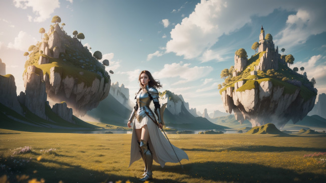 Обои картинки фото фэнтези, девушки, нейросети, графика, нейроарт, ai, art, нейронные, сети, рисунки, нейро, искусство, девушка, воин