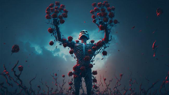 Обои картинки фото фэнтези, нежить, нейросети, графика, нейроарт, ai, art, нейронные, сети, рисунки, нейро, искусство