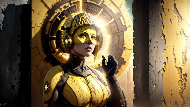 Обои картинки фото фэнтези, роботы,  киборги,  механизмы, нейросети, графика, нейроарт, ai, art, нейронные, сети, рисунки, нейро, искусство