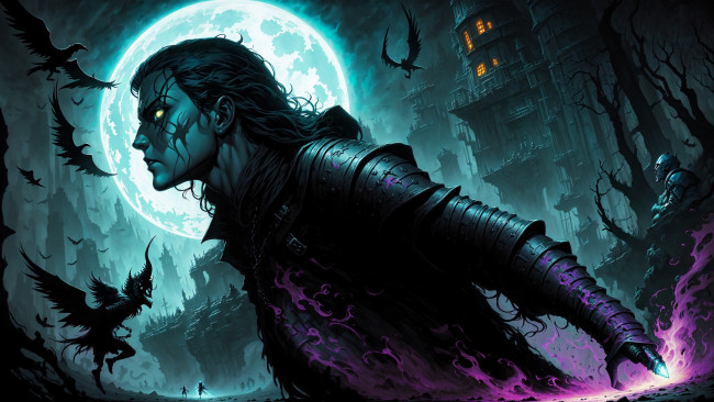 Обои картинки фото фэнтези, вампиры, нейросети, графика, нейроарт, ai, art, нейронные, сети, рисунки, нейро, искусство