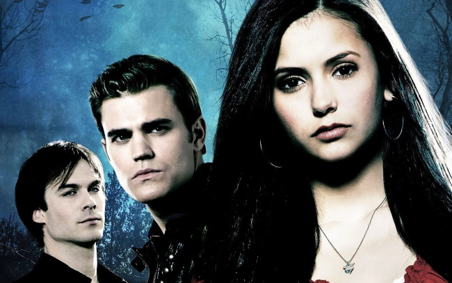 Обои картинки фото кино фильмы, the vampire diaries, лица, вампиры