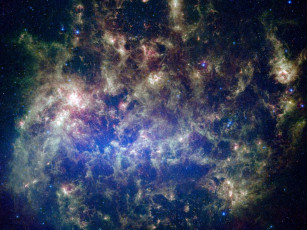 Картинка большое магелланово облако космос галактики туманности