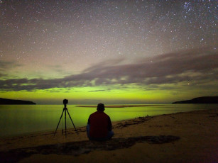 обоя cеверное, сияние, космос, разное, другое