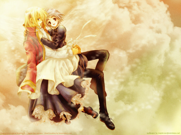 Обои картинки фото аниме, howl`s, moving, castle