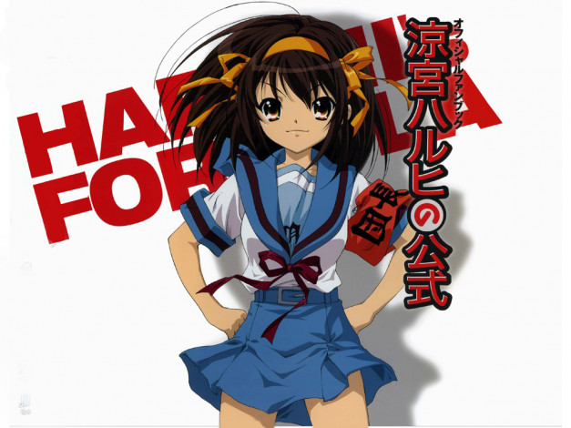 Обои картинки фото the, melancholy, of, haruhi, suzumiya, аниме