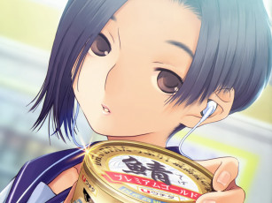 Картинка аниме loveplus наушники девушка