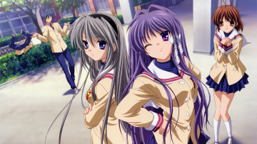 Картинка аниме clannad девушки