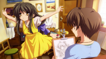 Картинка аниме clannad девушки