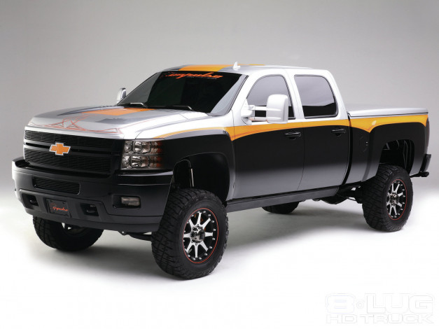Обои картинки фото 2011, chevy, 2500hd, автомобили, custom, pick, up