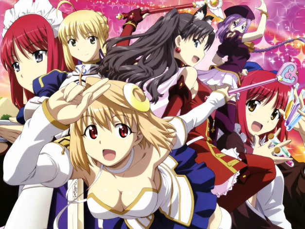 Обои картинки фото аниме, fate, stay, night, девушки