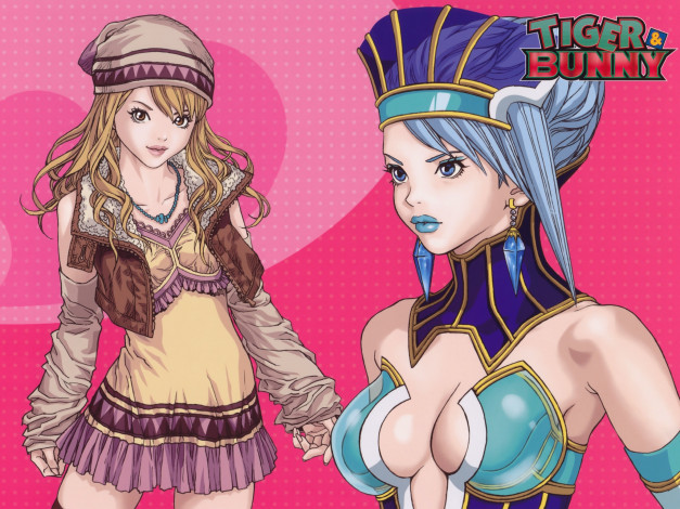 Обои картинки фото tiger, bunny, аниме, and, девочки