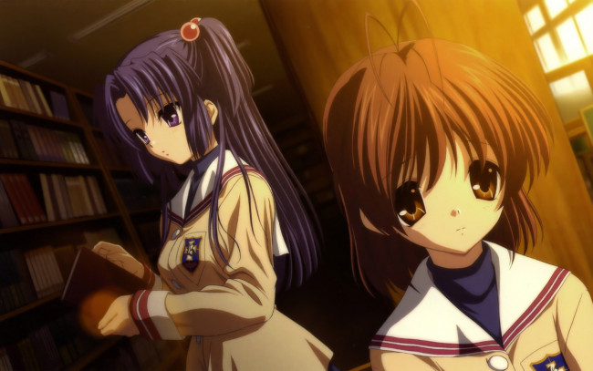Обои картинки фото аниме, clannad, девушки