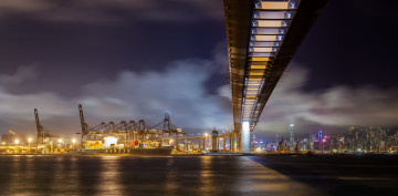 Картинка города гонконг китай мост