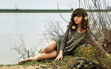 Картинка -Unsort+Брюнетки+Шатенки девушки unsort брюнетки шатенки настроение водоЁм кудри цветы волосы платье