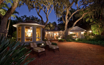 Картинка sarasota florida города здания дома парк дом огни ночь