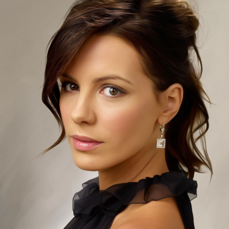 Обои картинки фото kate, beckinsale, рисованные, люди