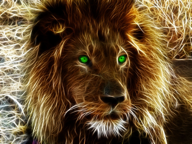 Обои картинки фото 3д, графика, animals, животные, лев