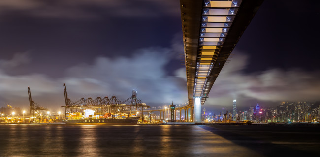 Обои картинки фото города, гонконг, китай, мост