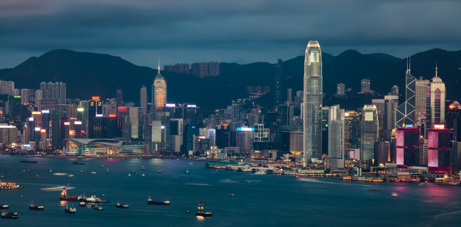 Обои картинки фото города, гонконг, китай, панорама