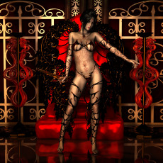 Картинка 3д графика fantasy фантазия девушка тату