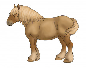 Картинка рисованные животные лошади лошадь