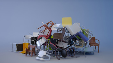 Картинка 3д графика другое стулья