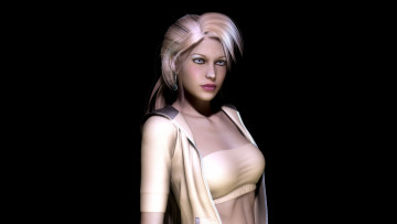 Картинка 3д графика people люди блондинка взгляд