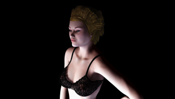 Картинка 3д графика people люди взгляд девушка