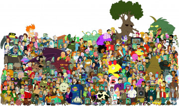 Картинка мультфильмы futurama футурама персонажи