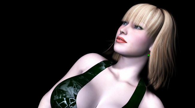 Обои картинки фото 3д, графика, people, люди, блондинка, фон, взгляд