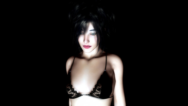 Обои картинки фото 3д, графика, people, люди, взгляд, девушка