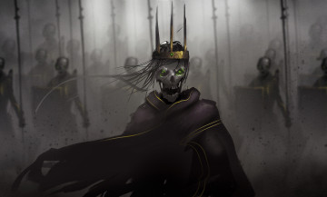 Картинка фэнтези нежить смерть лорд скелет мертвецы армия тьма ветер