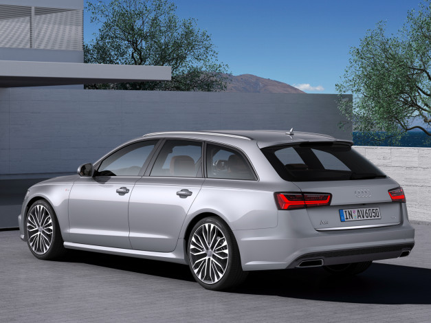 Обои картинки фото автомобили, audi, серый, 2-0, tdi, s-line, avant, a6, 2014г, 4g, c7